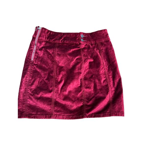 Free People Womens A-Line Short Red Velvet Stitch Fix Skirt Sz 29 NWT - Picture 2 of 8